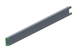 C-Profil 48 x 20 x 2600 mm für Gummikeil