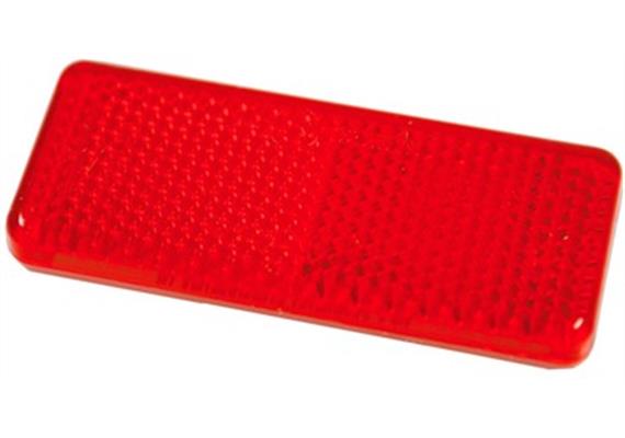 Rückstrahler rot mit Selbstklebefolie